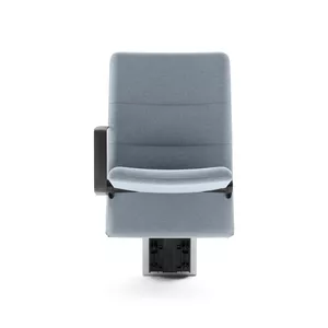 Arena auditoriestol med medium rygg armlen og nedslått sete front Fora Form