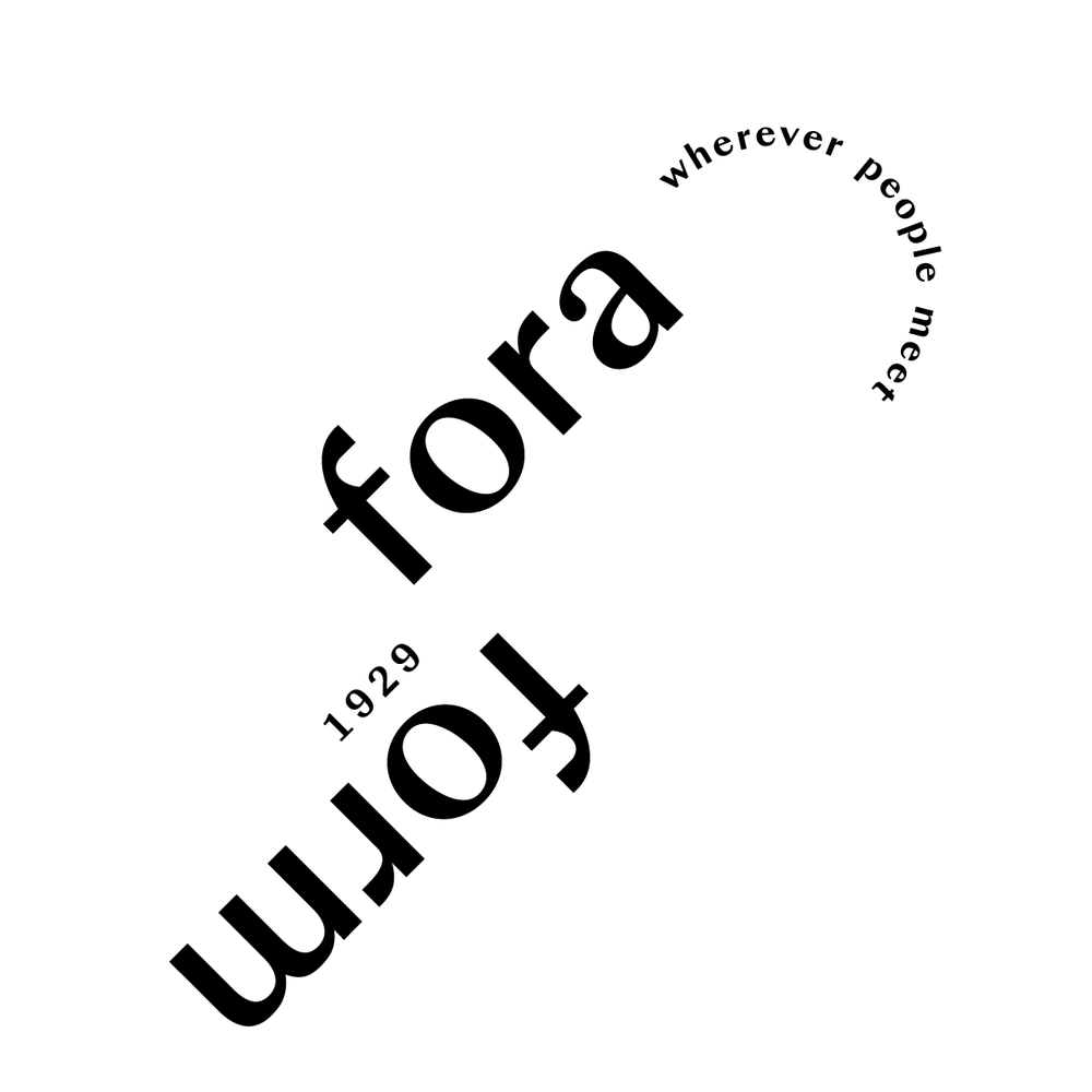 FORA FORM ENG stamp logo 1929 slogan black