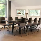 Con chairs with high black stained veneere backs Fora Form