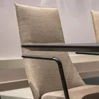 Fjell chair with leather detail on armrest Fora Form