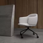 Dwell conference chair in a offwhite fabric from Fora Form