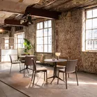 Atrium wood chairs and Kvart table at Material matters FORAFORM 2500