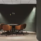 Dwell chairs and Kvart table in a meeting at Fora Form