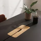 Knekk Wood table with kabel hatch Fora Form