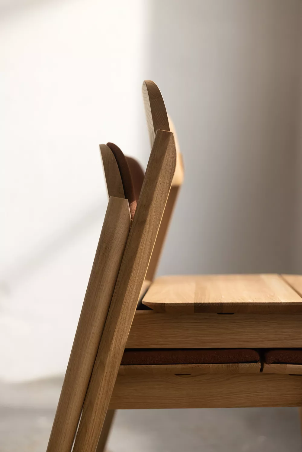 Knekk chair in a stack from Fora Form