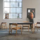 Knekk Wood table with senterpiece and Knekk chairs from Fora Form