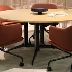 Kvart table with raw tabletop and Dwell chairs from Fora Form Lasse Olsson Photo