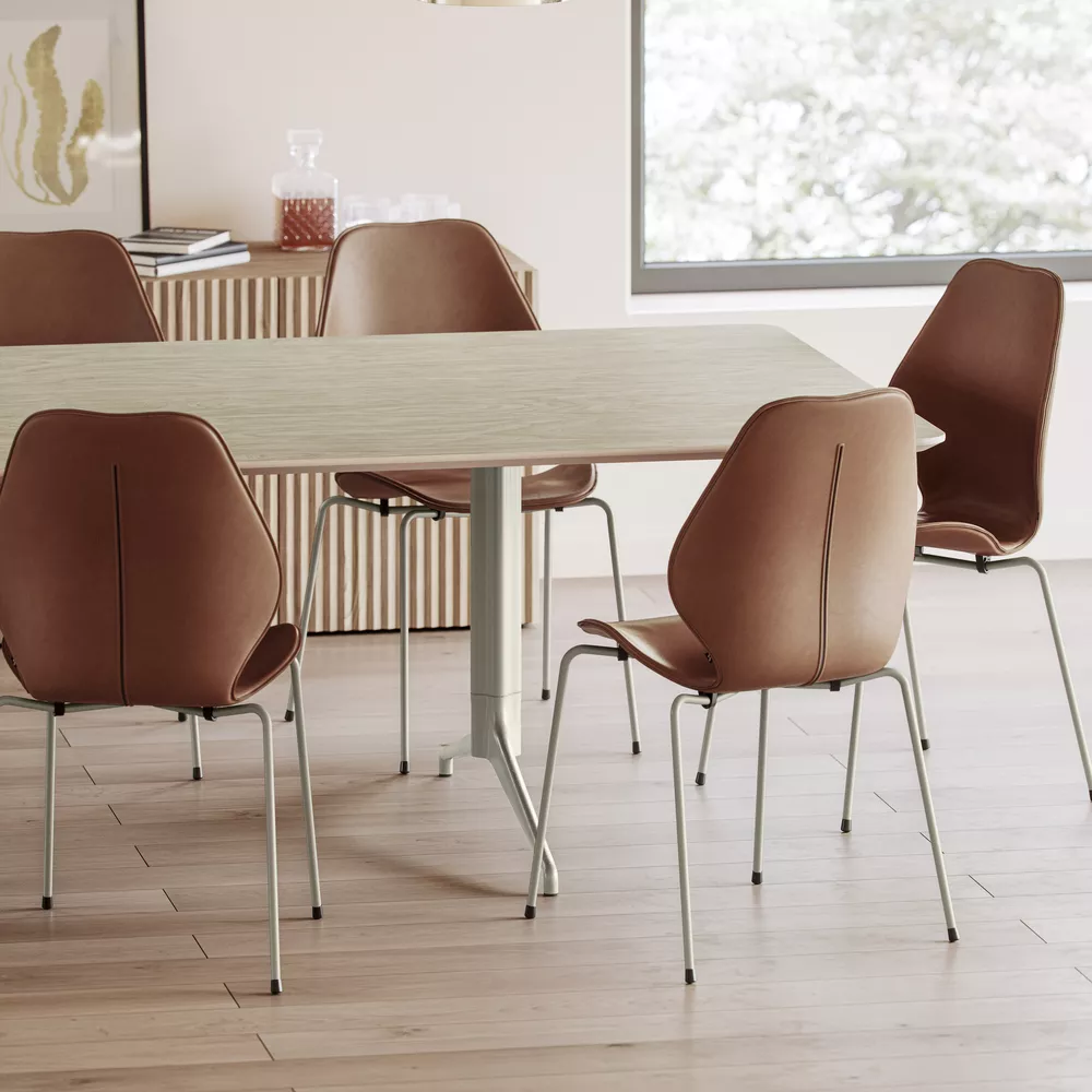 Fora Form Kvart table raw birchply City chairs