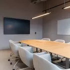 Dwell conference chairs and Kvart table in a conference room by Fora Form Photo Cahtrine Holst