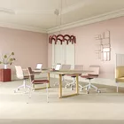 Atrium chairs in blended pink environment Roma table Fora Form