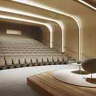 Arena auditorium med høy rygg og oppslått sete