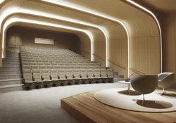 Arena auditorium med høy rygg og setet nede