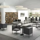 Senso sofa og stoler L og S bord Clint stoler og Kvart bord Fora Form