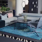 Up sofa og pall sammen med Root bord og Camp stoler Fora Form