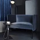 Senso 15 seter i velur L bord med stikkontakt Fora Form