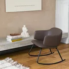 Dwell rocker in brown leather from Fora Form
