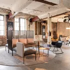 Senso Frame Root table and Dwell rocker chair from Fora Form