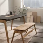 Knekk bench and Knekk wood table from Fora Form