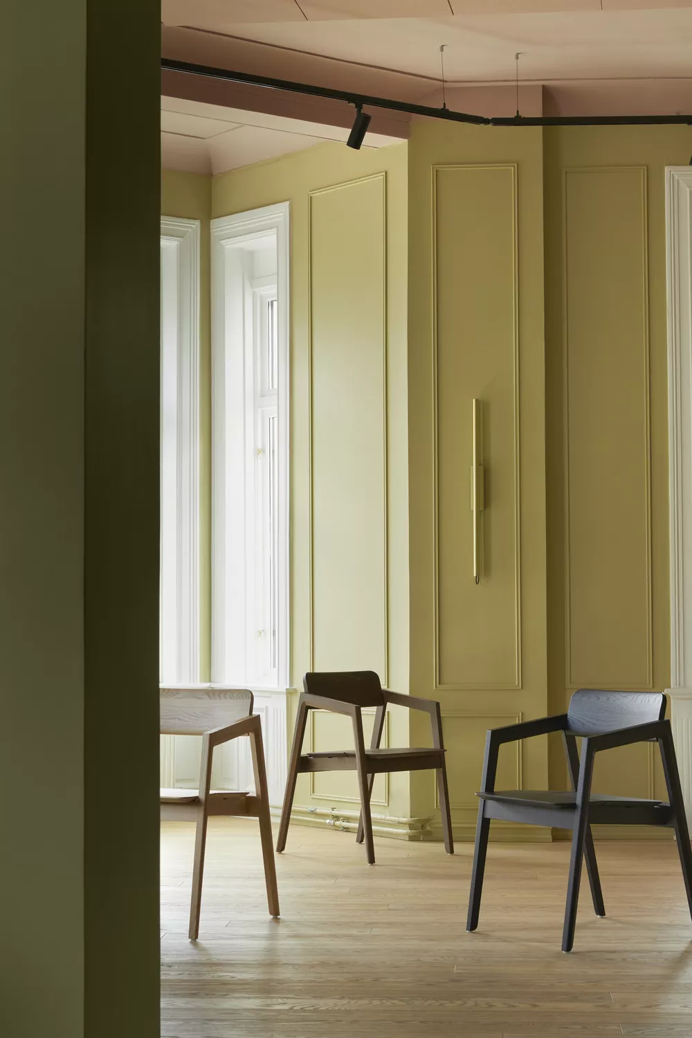 Knekk the identity collection whitewashed smoked oak and blackstained