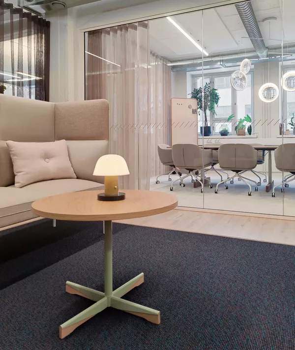 Senso sofa Planet table and Dwell chairs from Fora Form Scoffice 2 2024