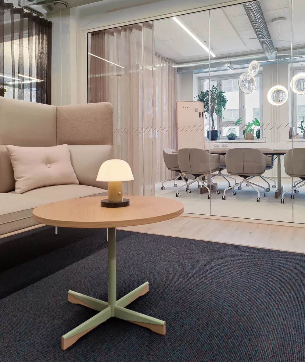 Senso sofa Planet table and Dwell chairs from Fora Form Scoffice 2 2024