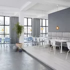 Pond stoler Roma bord og Ssenso sofa i en restaurant Fora Form