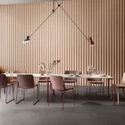 Atrium I og II Atrium Wood og Clip bord i en kantine fra Fora Form Extraordinary