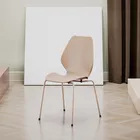 City plastic chair in golden pink from Fora Form