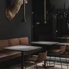 Con bar stools Myk table and Senso counter height at Fora Form