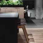 Knekk bar stool with seat cushion at Fora Form
