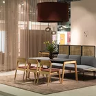 Knekk stoler Knekk bord ON lamper og Senso Frame sofa i Stockholm fra Fora Form