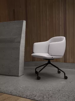 Dwell conference chair in a offwhite fabric from Fora Form