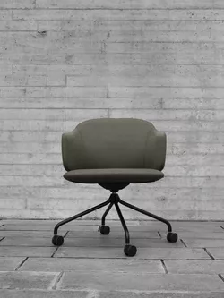 Dwell conference chair with black base from Fora Form