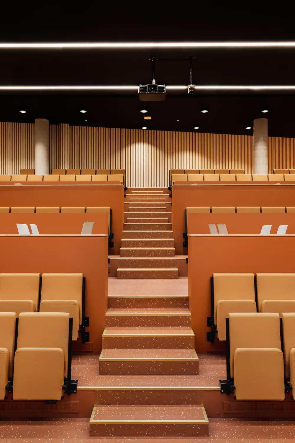 Audio auditorium chairs by Fora Form photo by Alex Coppo