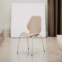 City plastic chair in golden pink from Fora Form