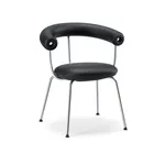 Bud Stack chair in leather and chrome from Fora Form