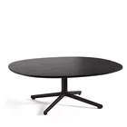 Camp bord 110x110 cm H40 cm bordplate i sortbeiset ask Fora Form