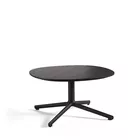 Camp bord 75x75 cm H40 cm bordplate i sortbeiset ask Fora Form