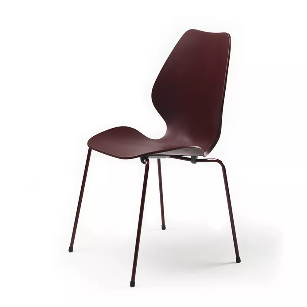 City burgunder plast stol Fora Form