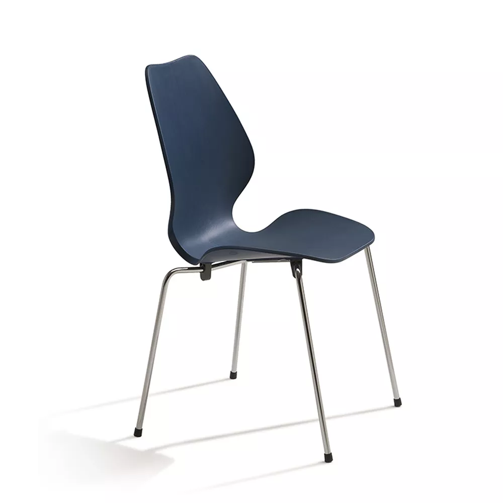 City blå plast stablestol Fora Form