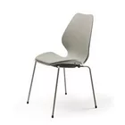 City beige plast stol med fast setepute Fora Form