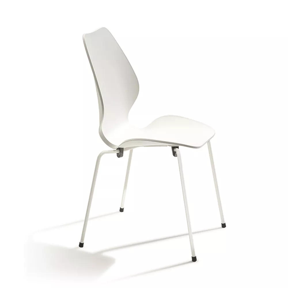 City hvit plaststol med hvit understell Fora Form