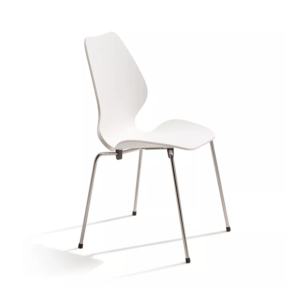 City hvit plast stablestol Fora Form