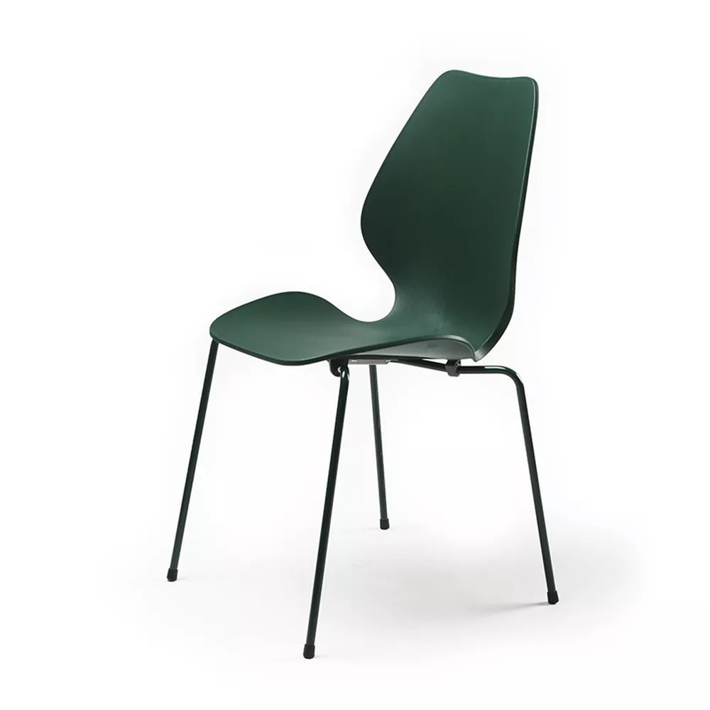 City mørk grønn plast stol Fora Form