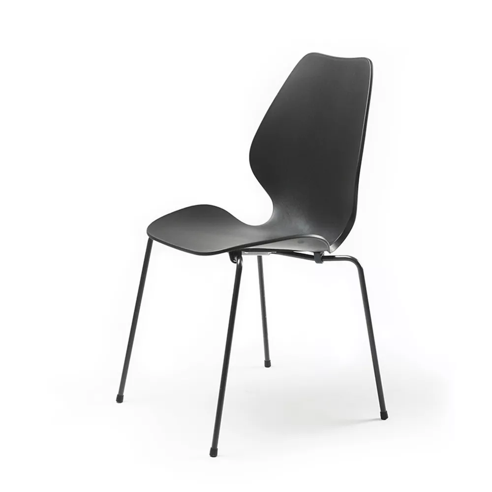 City mørk grå plast stol Fora Form