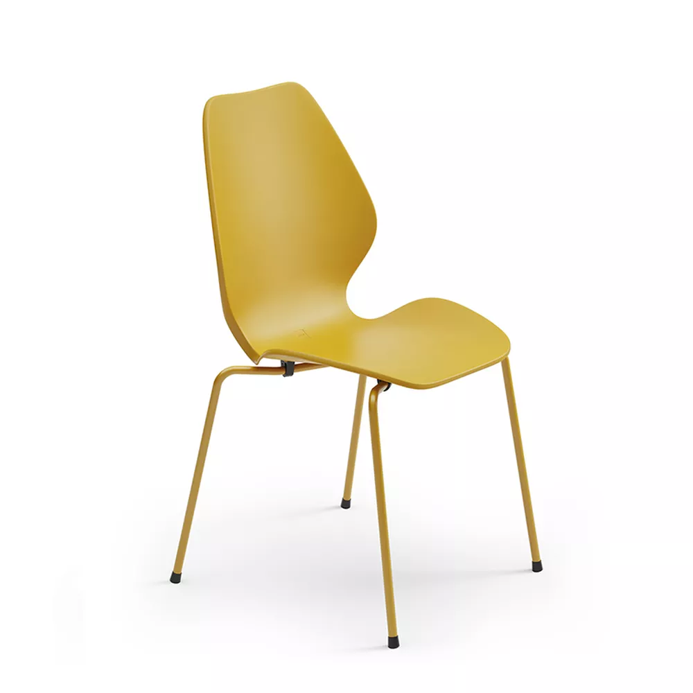 City plast gul med ton i ton understell fra Fora Form