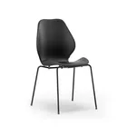 City leather cover chair in Black Ink frrom Fora Form