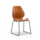 City with sled base and leather cover chair in Swamp from Fora Form