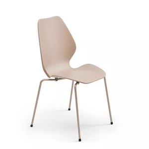 City chair in golden pink plastic from Fora Form