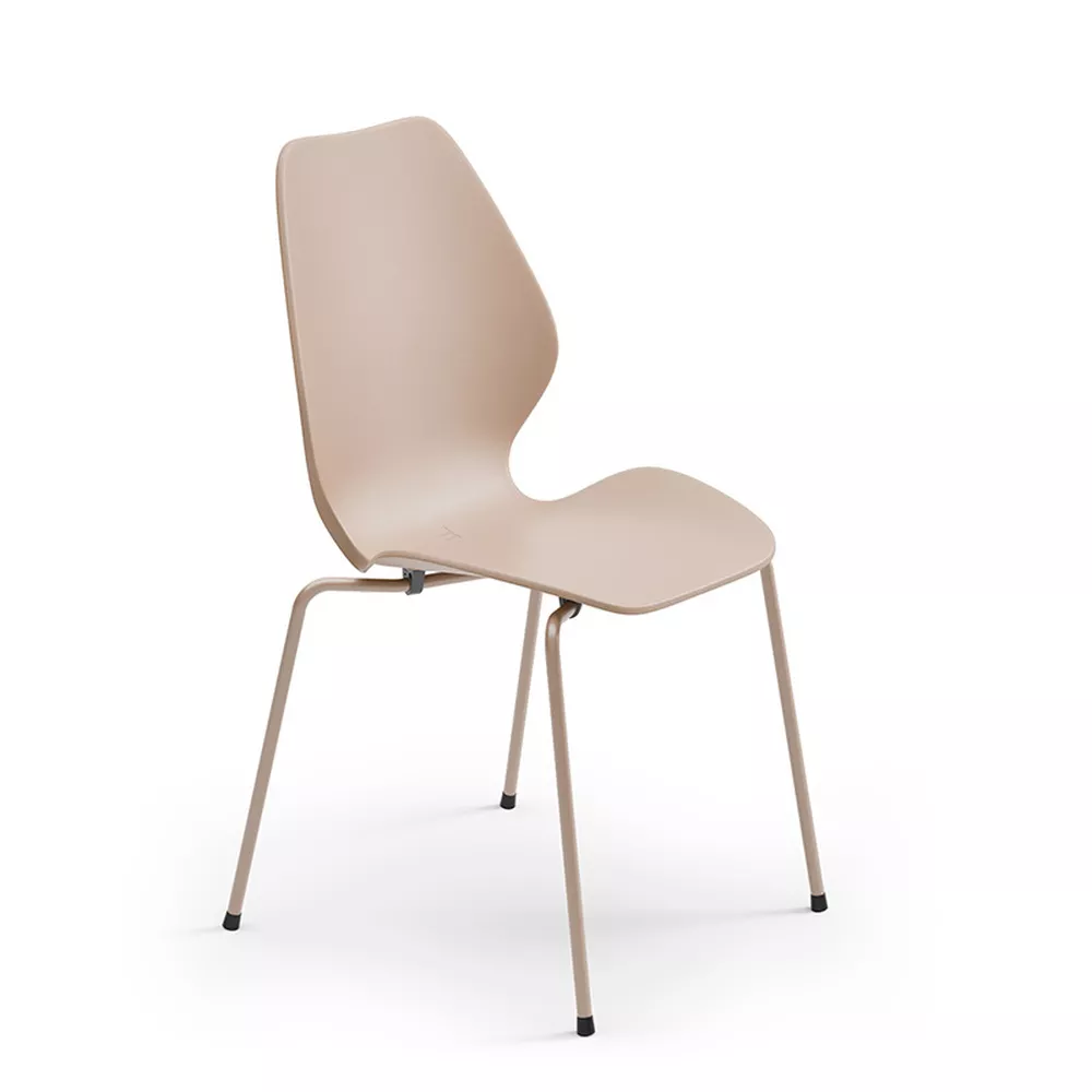 City chair in golden pink plastic from Fora Form
